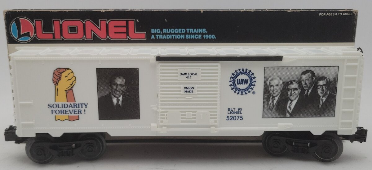 Lionel 6-52075 O UAW Boxcar '95 EX/Box