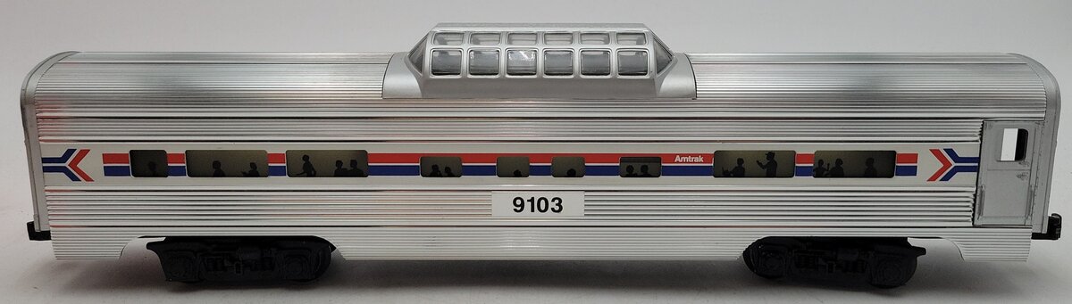 Lionel 6-19103 O Gauge Amtrak Aluminum Vista Dome Passenger Car #9103 VG/Box