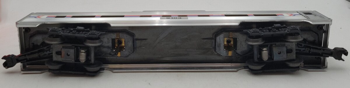 Lionel 6-19103 O Gauge Amtrak Aluminum Vista Dome Passenger Car #9103 VG/Box