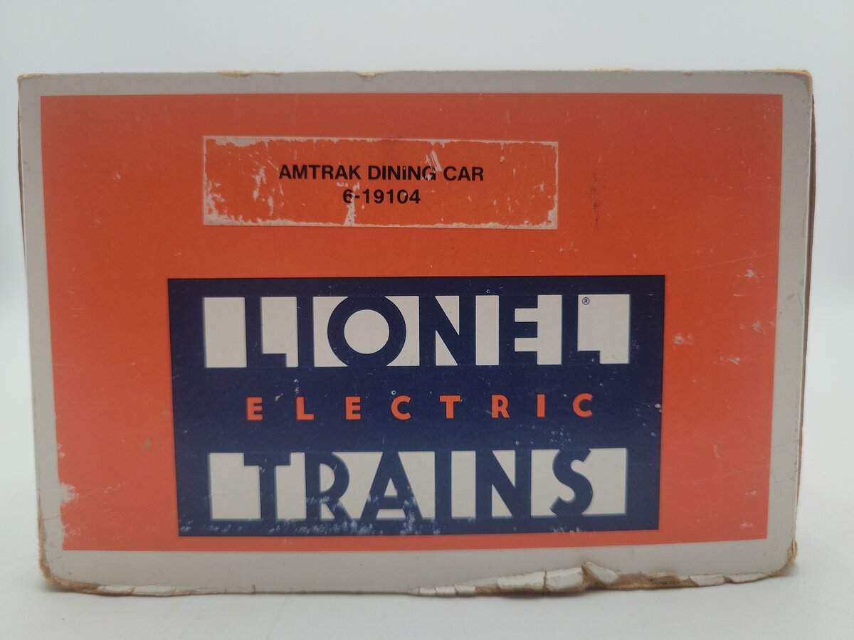 Lionel 6-19104 O Gauge Amtrak Aluminum Dining Passenger Car #9104 VG/Box