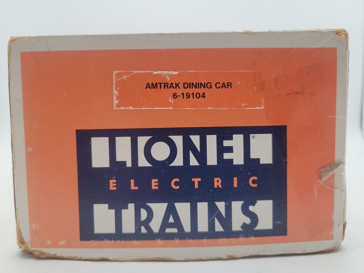 Lionel 6-19104 O Gauge Amtrak Aluminum Dining Passenger Car #9104 VG/Box
