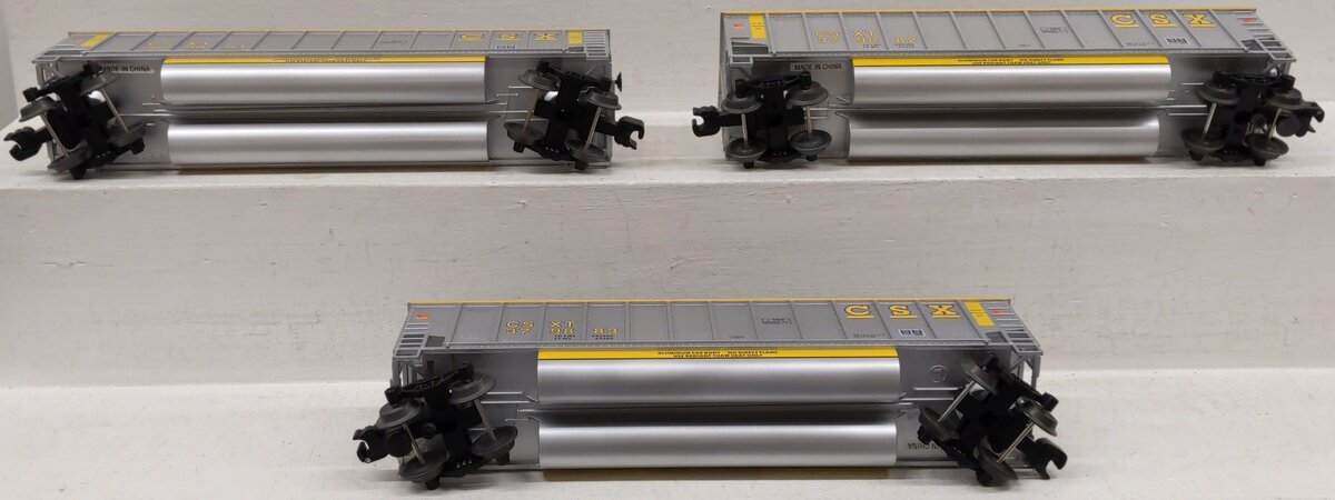 Lionel 6-17421 O Gauge CSX Rotary Bathtub Gondolas (Set of 3) EX/Box