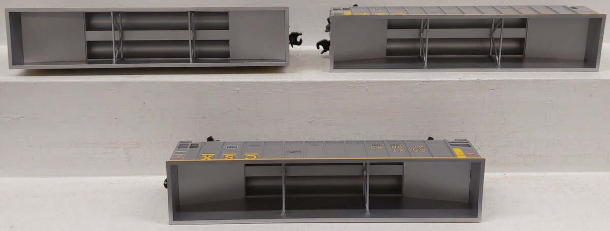 Lionel 6-17421 O Gauge CSX Rotary Bathtub Gondolas (Set of 3) EX/Box