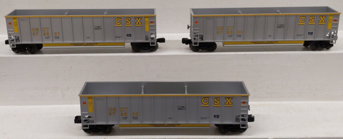 Lionel 6-17421 O Gauge CSX Rotary Bathtub Gondolas (Set of 3) EX/Box