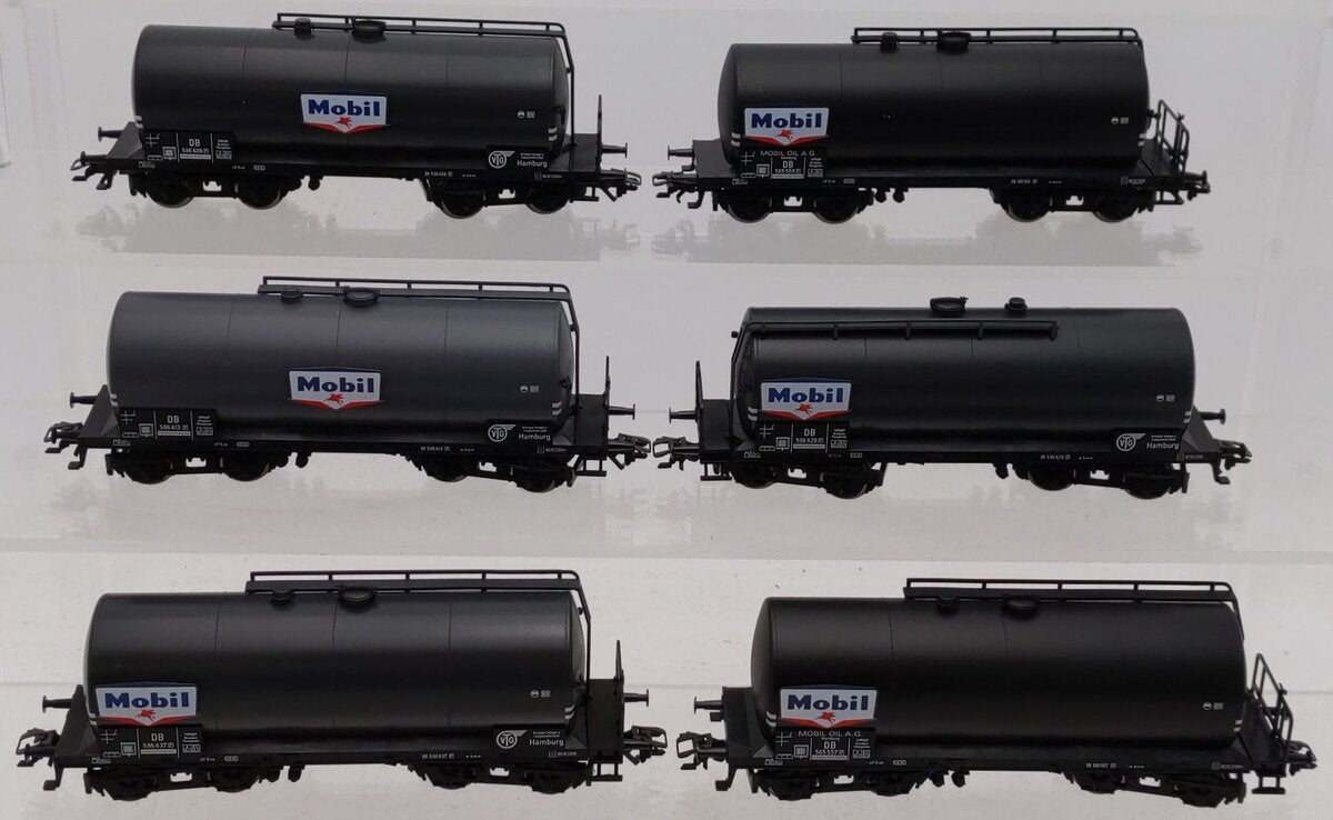 Marklin 46529 HO Scale German Federal Railway (DB) Mobil Tank 6-Car Set EX/Box