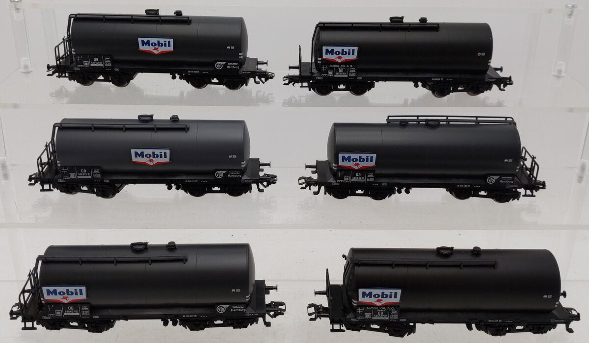Marklin 46529 HO Scale German Federal Railway (DB) Mobil Tank 6-Car Set EX/Box