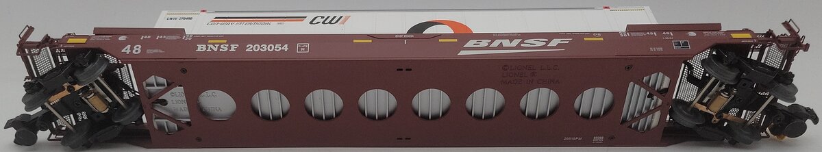 Lionel 6-85068 O Burlington Northern Santa Fe Husky Stack with EOT #203054 EX/Box