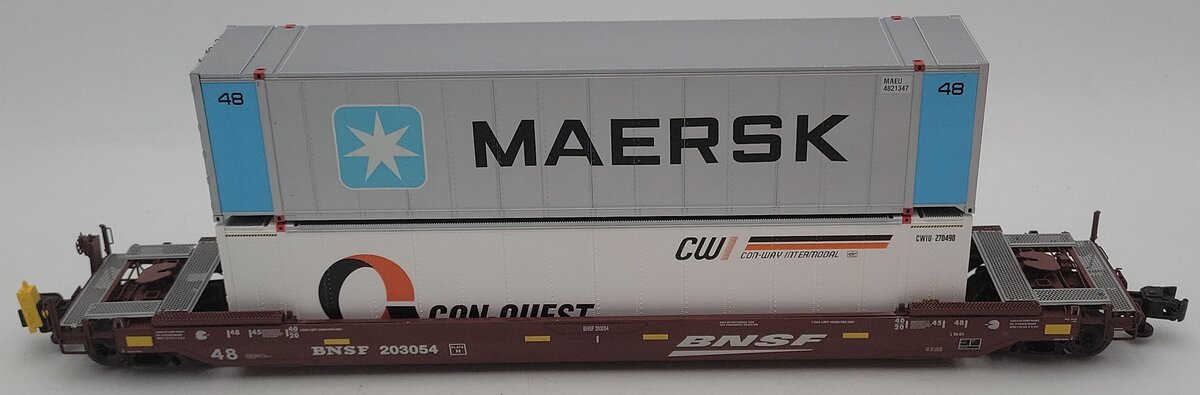Lionel 6-85068 O Burlington Northern Santa Fe Husky Stack with EOT #203054 EX/Box