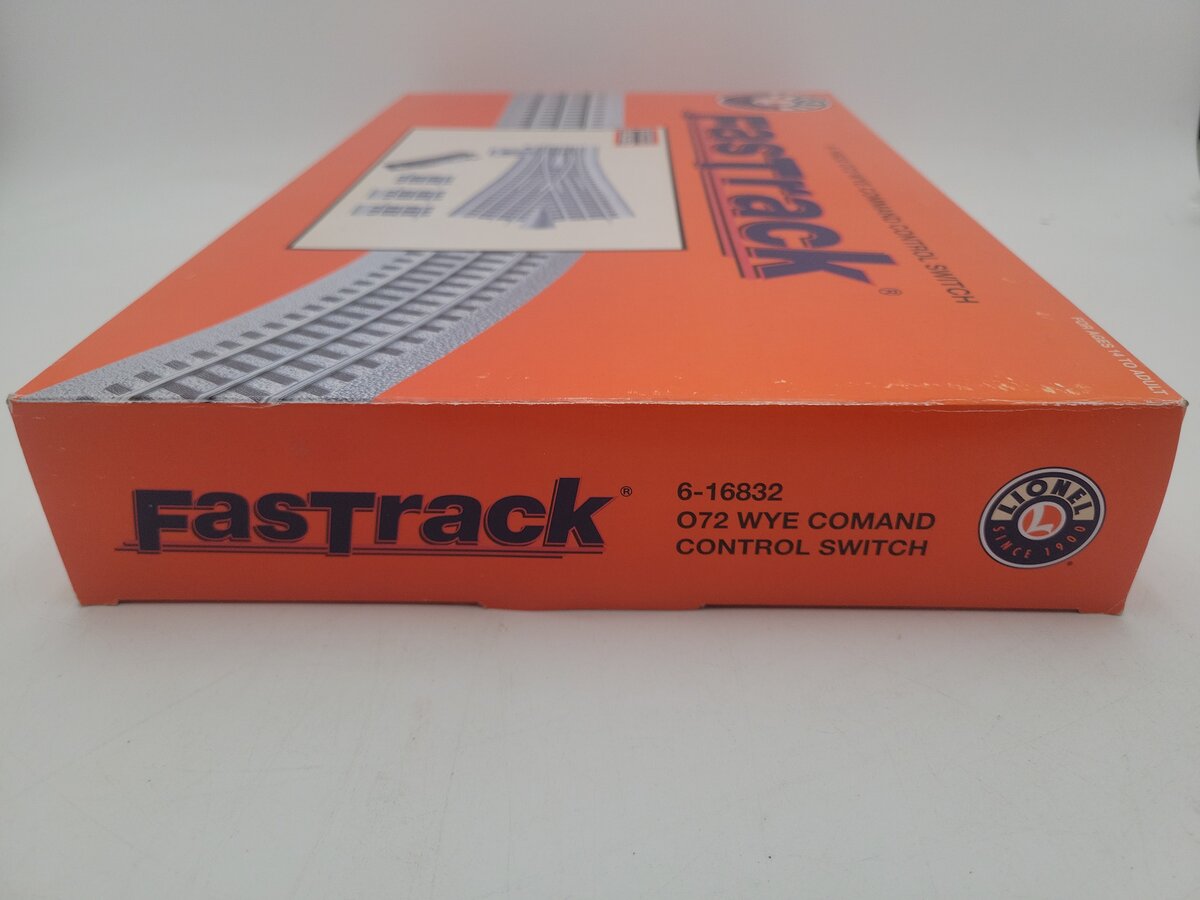 Lionel 6-16832 O72 FasTrack Command Control Wye Switch Turnout EX/Box