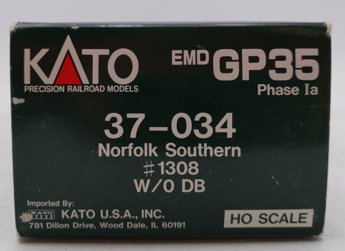 Kato 37-034 HO Scale Norfolk Southern EMD GP35 #1308 w/o DB LN/Box