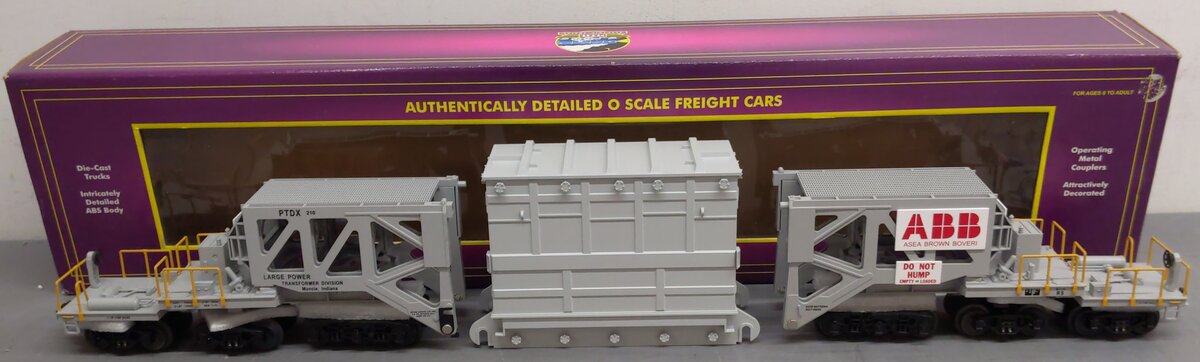 MTH 20-98291 O ABB Schnabel Flatcar with Transformer #210 EX/Box
