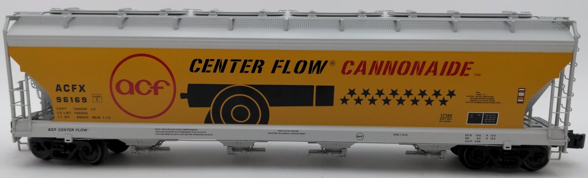 Lionel 6-17186 O Gauge ACFX Canndonaide 4-Bay Hopper #96169 LN/Box