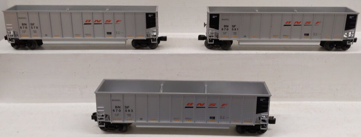 Lionel 6-17482 O Gauge BNSF Bathtub Gondolas (Pack of 3) EX/Box