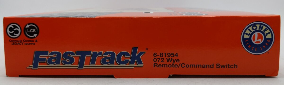 Lionel 6-81954 O-72 Gauge 22-1/2 12"  Remote Command Wye Fastrack Switch Turnout EX/Box