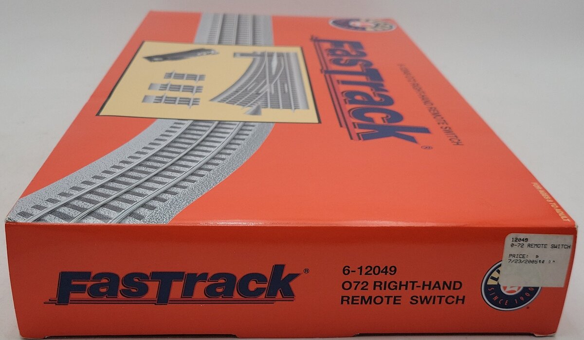 Lionel 6-12049 O72 Right Hand Remote-Control FasTrack Switch Turnout LN/Box