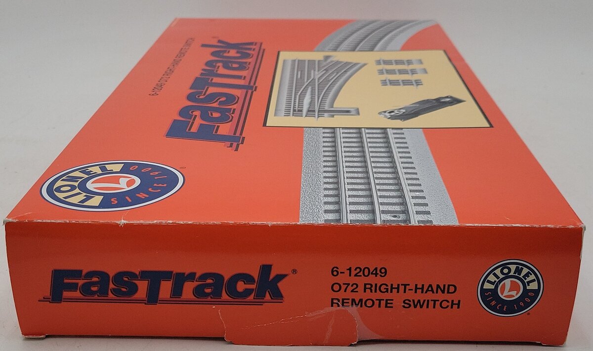Lionel 6-12049 O72 Right Hand Remote-Control FasTrack Switch Turnout LN/Box