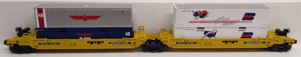 Lionel 6-36940 O Gauge Overland Freight Maxi-Stack Flatcar Set LN/Box