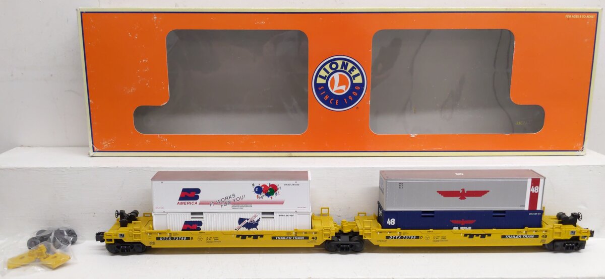 Lionel 6-36940 O Gauge Overland Freight Maxi-Stack Flatcar Set LN/Box