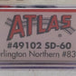 Atlas 49102 N Scale Burlington Northern Powered Diesel Locomotive #8301 EX/Box