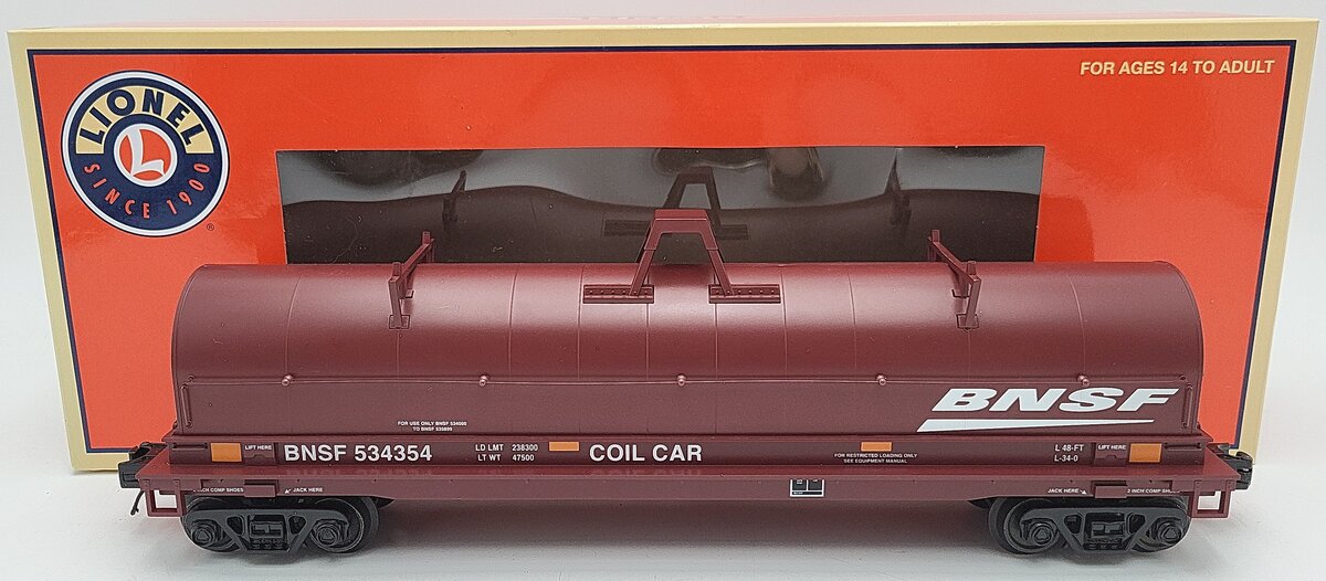 Lionel 2226462 O Burlington Northern Santa Fe Coil Car #534354 LN/Box