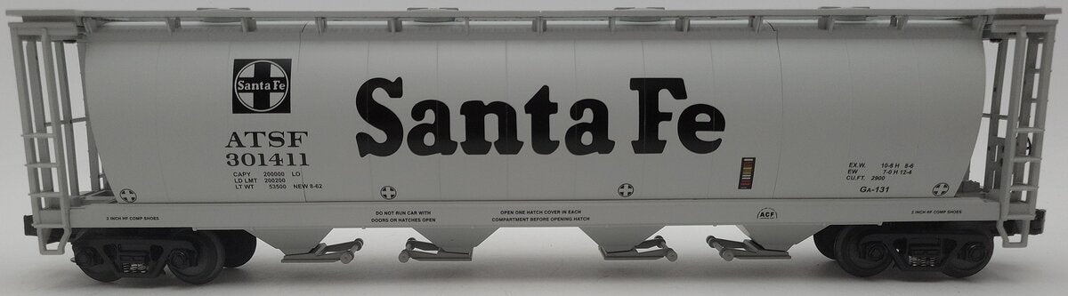 MTH 20-97421 Santa Fe 4-Bay Cylindrical Hopper #301411 EX/Box