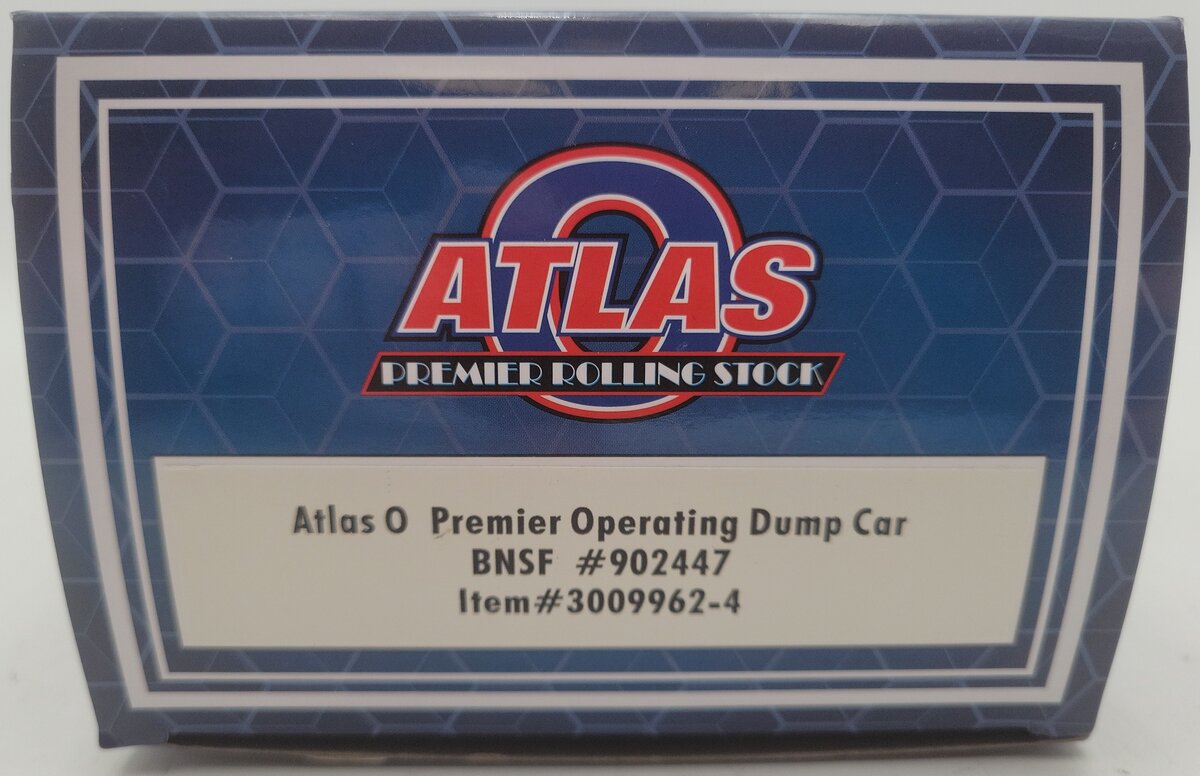 Atlas 3009962-4 O Burlington Northern Santa Fe Brown 3-Rail Operating Dump Car EX/Box