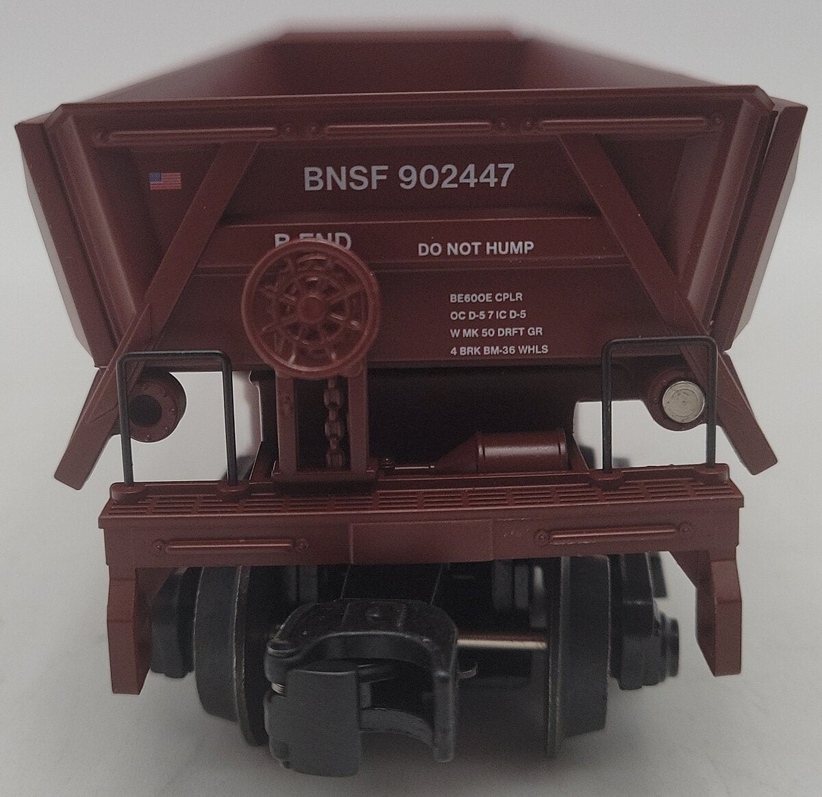 Atlas 3009962-4 O Burlington Northern Santa Fe Brown 3-Rail Operating Dump Car EX/Box