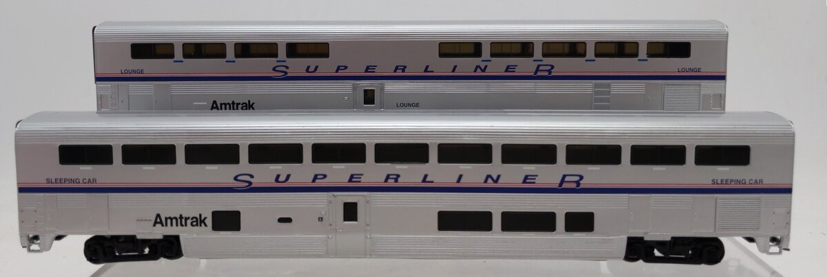 Walthers 932-908 HO Amtrak Auto Train Deluxe Sleeper/Converted Lounge (Set of 2) EX/Box