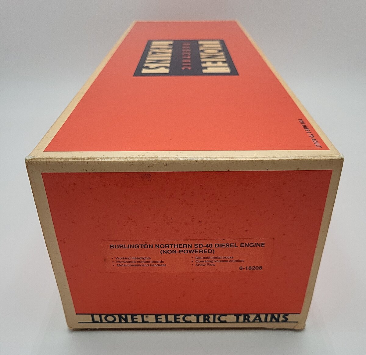 Lionel 6-18208 O Gauge Burlington Northern SD-40 Dummy Diesel Locomotive #8586 EX/Box