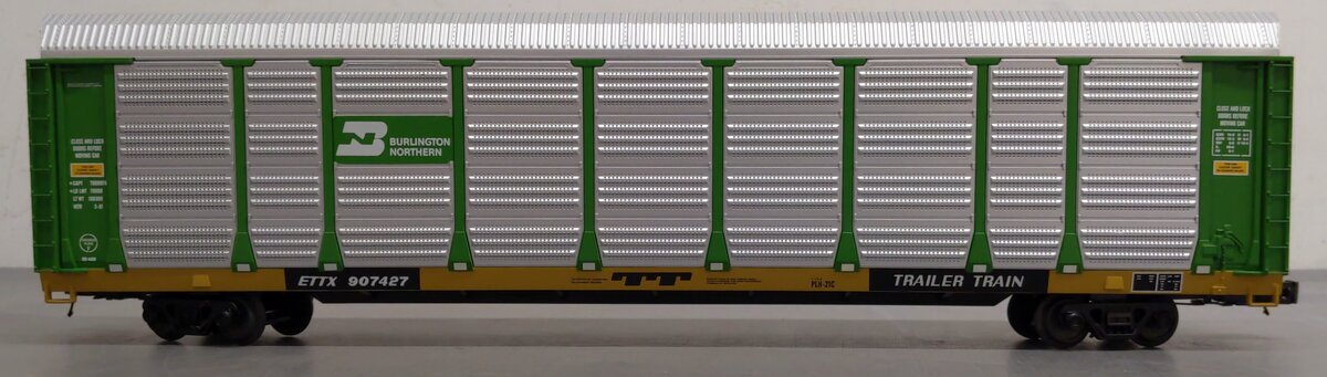 MTH 20-98702 O Gauge Burlington Northern Corrugated Auto Carrier #907427 EX/Box
