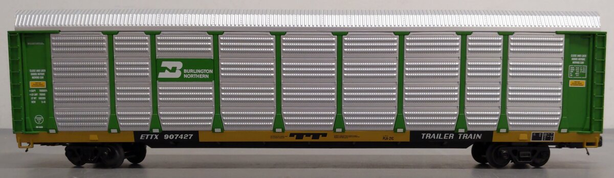 MTH 20-98702 O Gauge Burlington Northern Corrugated Auto Carrier #907427 EX/Box