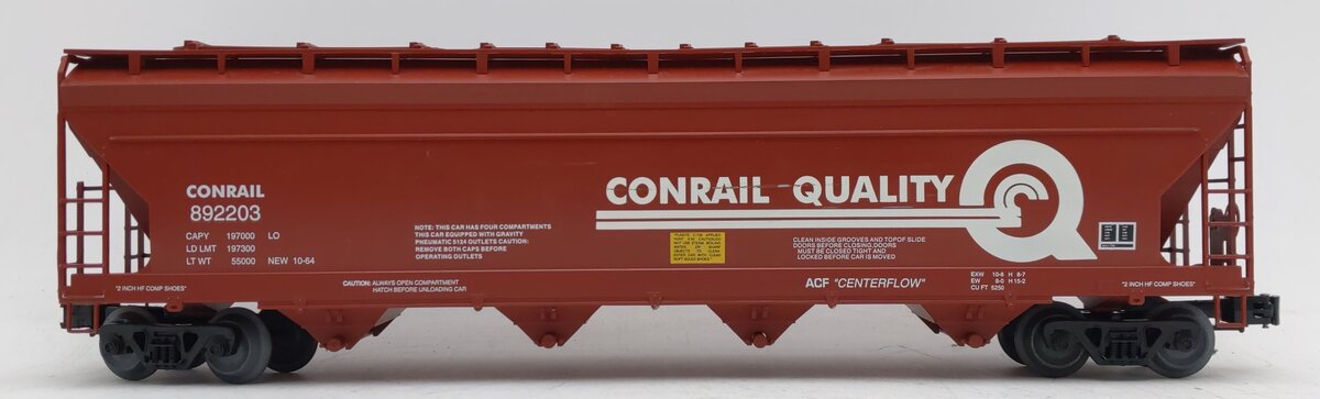 Weaver 892203 O Gauge Conrail Quality (Red) Covered Hopper #892203 -3Rail VG/Box