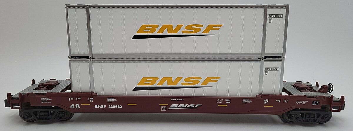 MTH 30-7054B BNSF Husky Stack Car LN/Box