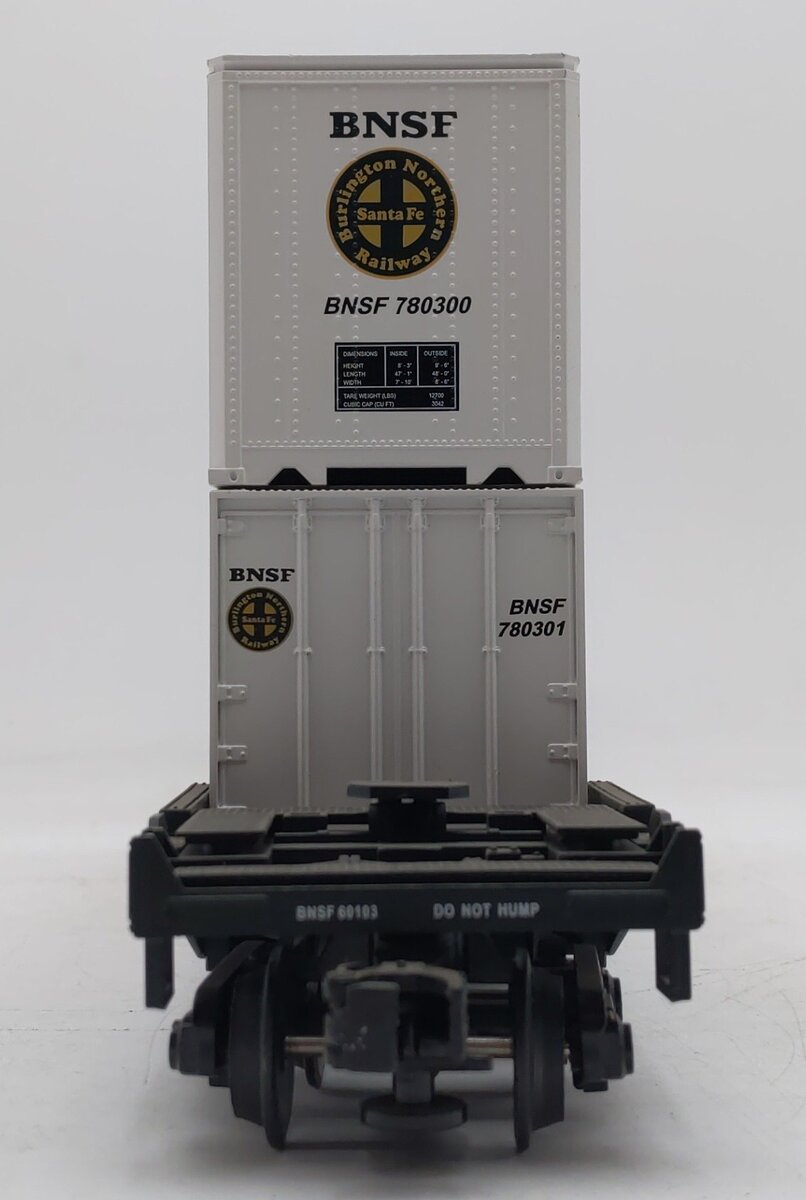 MTH 20-95009 O BNSF Husky Stack Container Car w/ETD EX/Box