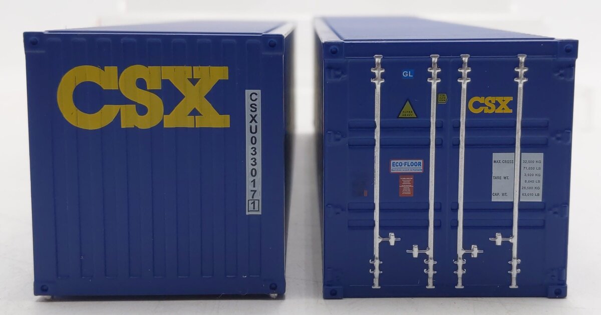 Menards 279-4662 O Gauge CSX Containers #0330171 EX/Box
