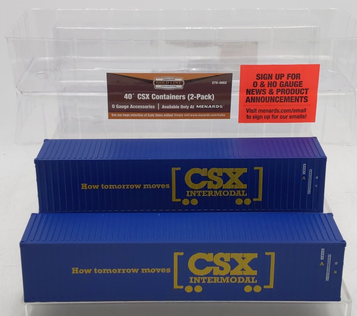 Menards 279-4662 O Gauge CSX Containers #0330171 EX/Box