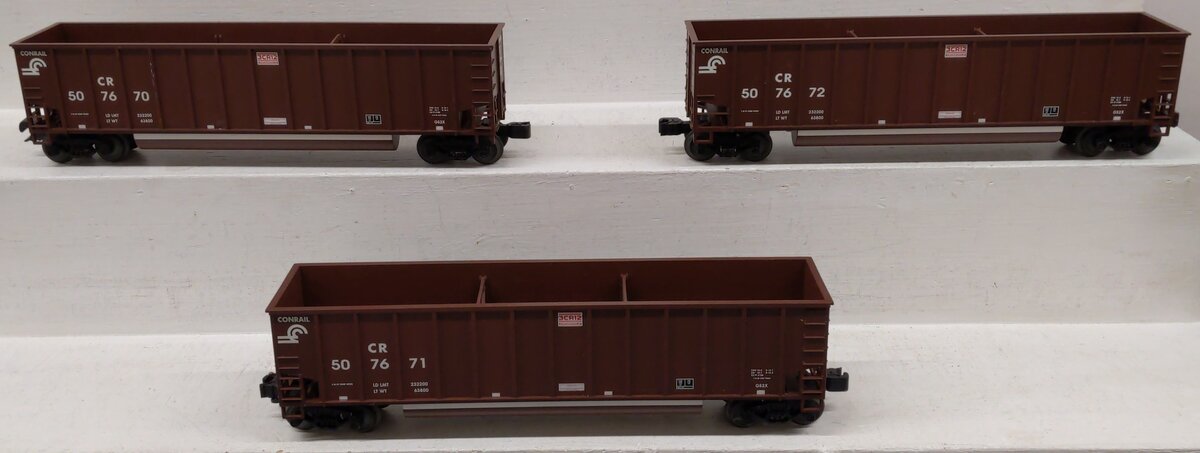 Lionel 6-17429 O Gauge Conrail Bathtub Gondolas (Set of 3) EX/Box
