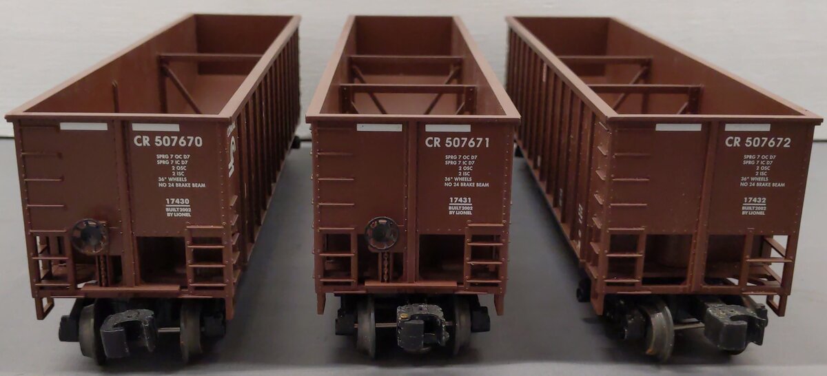 Lionel 6-17429 O Gauge Conrail Bathtub Gondolas (Set of 3) EX/Box