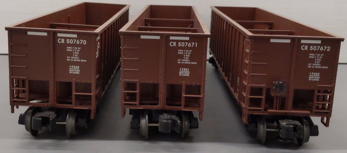 Lionel 6-17429 O Gauge Conrail Bathtub Gondolas (Set of 3) EX/Box