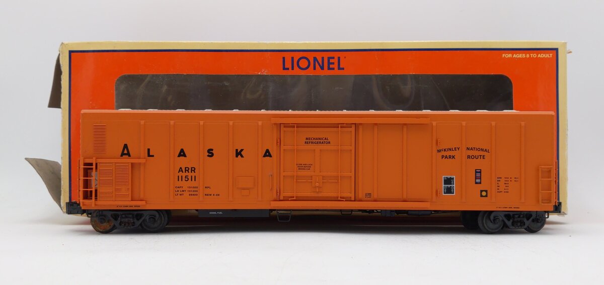Lionel 6-27386 O Alaska Mechanical Reefer #11511 NIB