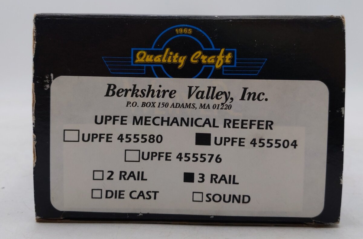 Weaver O Scale Union Pacific Fruit Express Mechanical Reefer #455504 (3-Rail) EX/Box