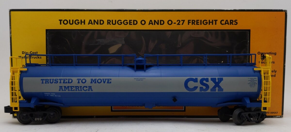 MTH 30-7357 CSX 33K Gallon Tank Car EX/Box