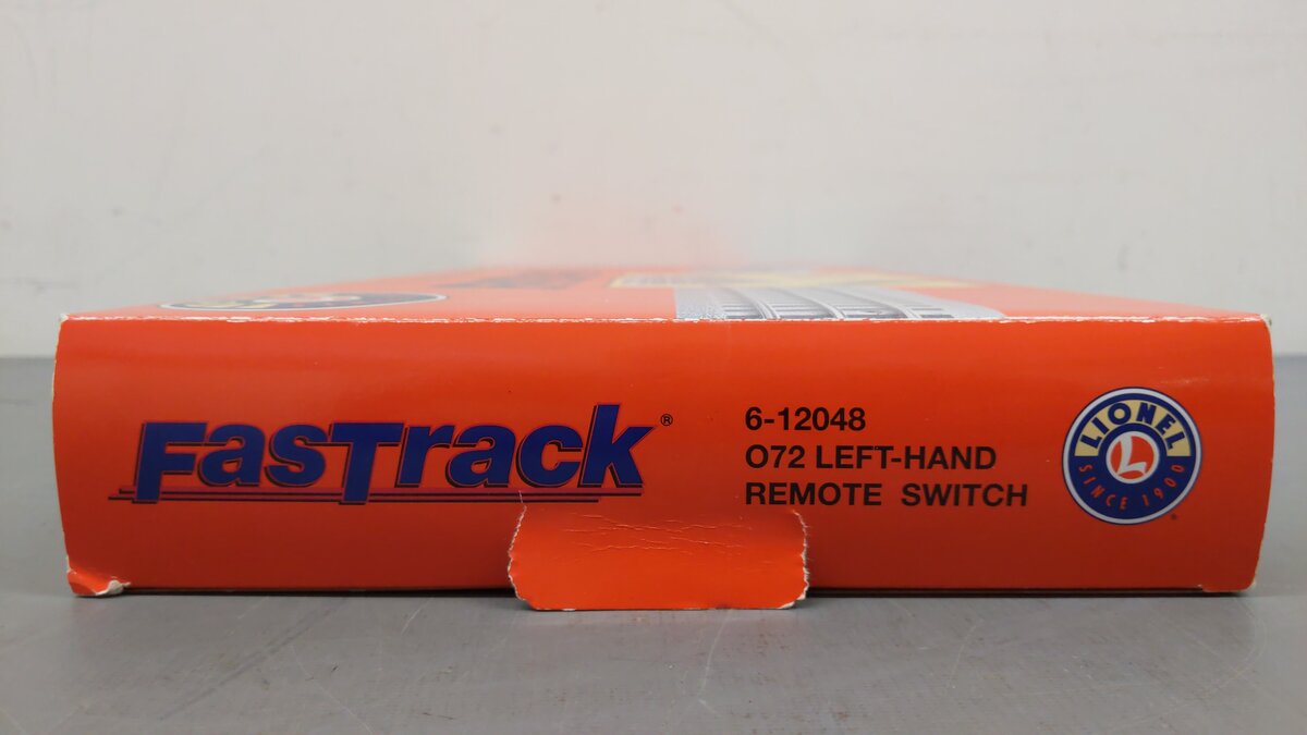 Lionel 6-12048 O72 Left Hand Remote-Control FasTrack Switch Turnout EX/Box