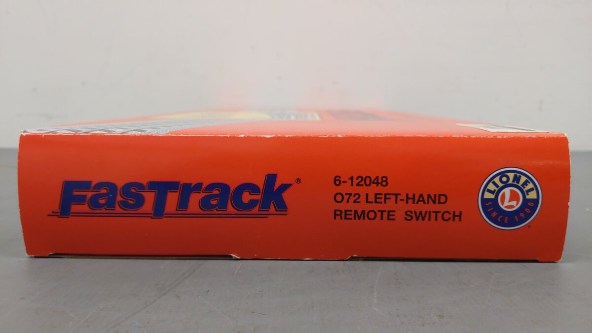 Lionel 6-12048 O72 Left Hand Remote-Control FasTrack Switch Turnout EX/Box