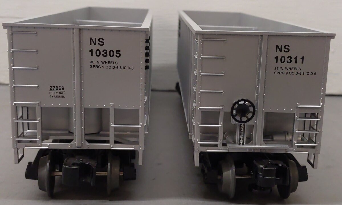 Lionel 6-27868 Norfolk Southern Bathtub Gondolas (Set of 2) EX/Box