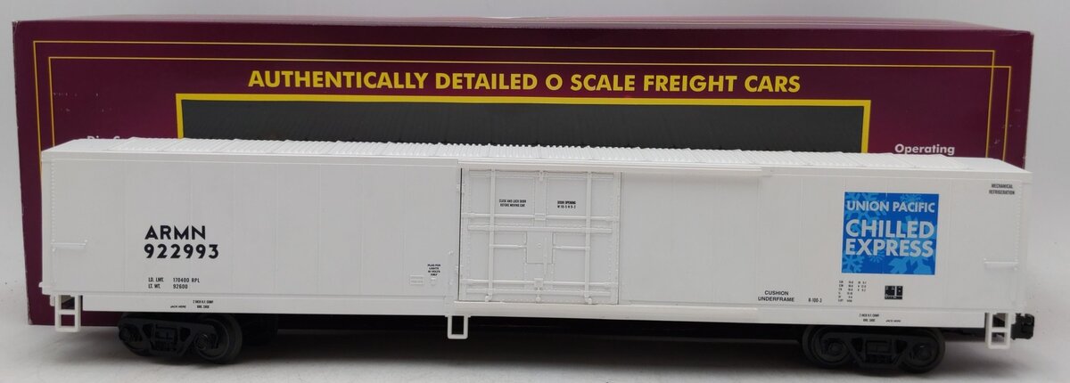 MTH 20-94254 O Gauge Union Pacific 60' Chilled Express Reefer Car #922993 LN/Box