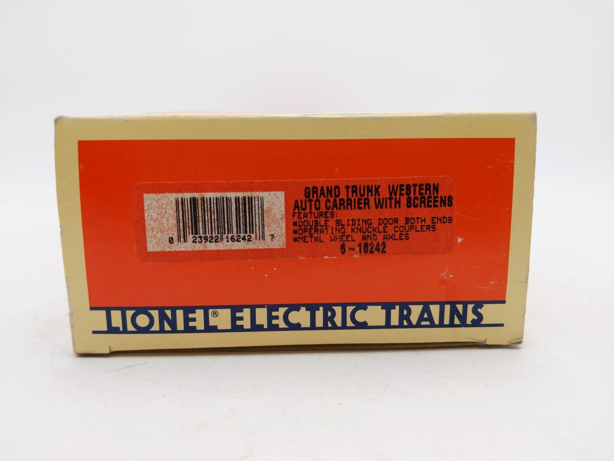 Lionel 6-16242 O Gauge Grand Trunk Western Auto Carrier #16242 EX/Box