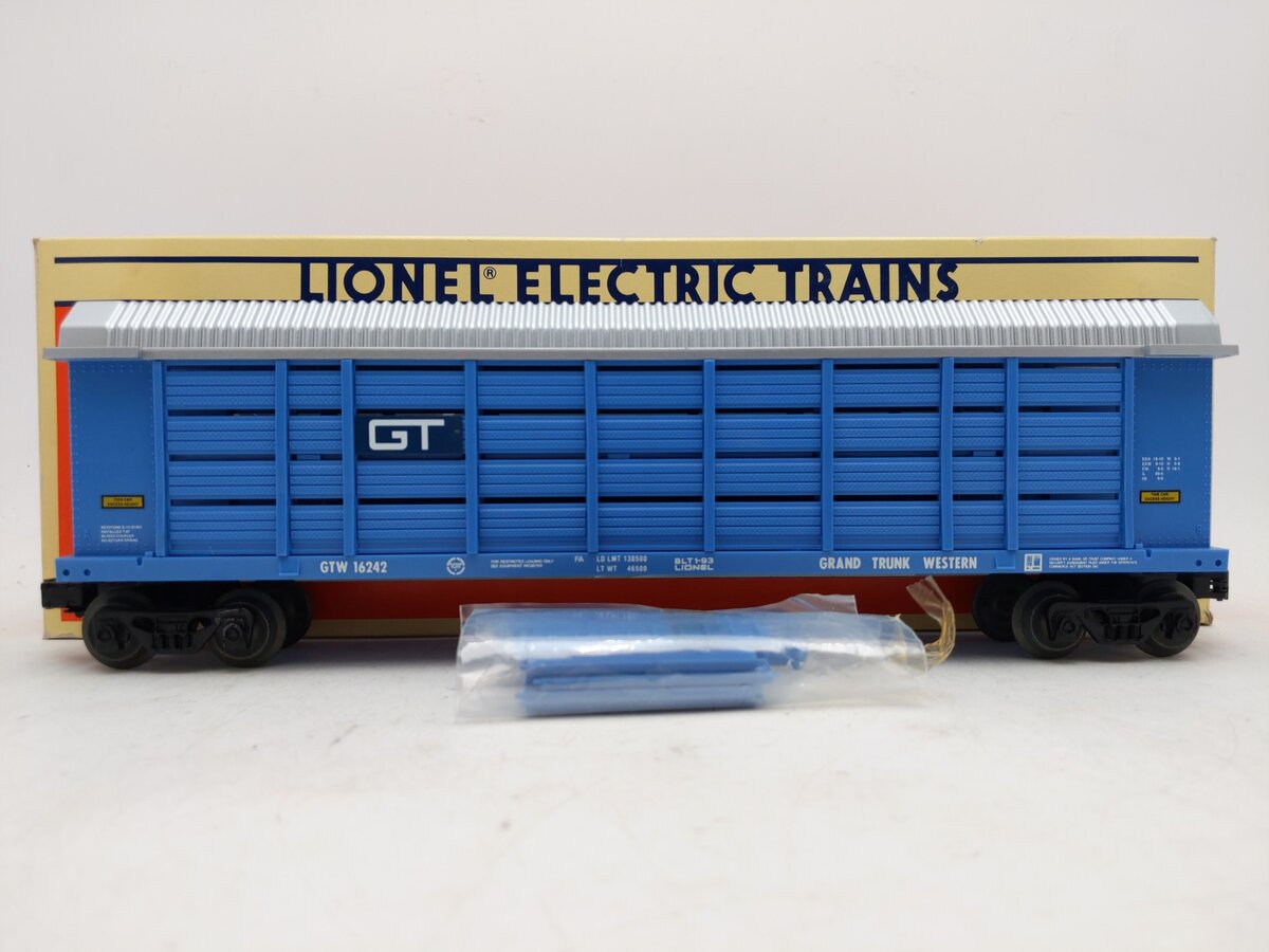 Lionel 6-16242 O Gauge Grand Trunk Western Auto Carrier #16242 EX/Box