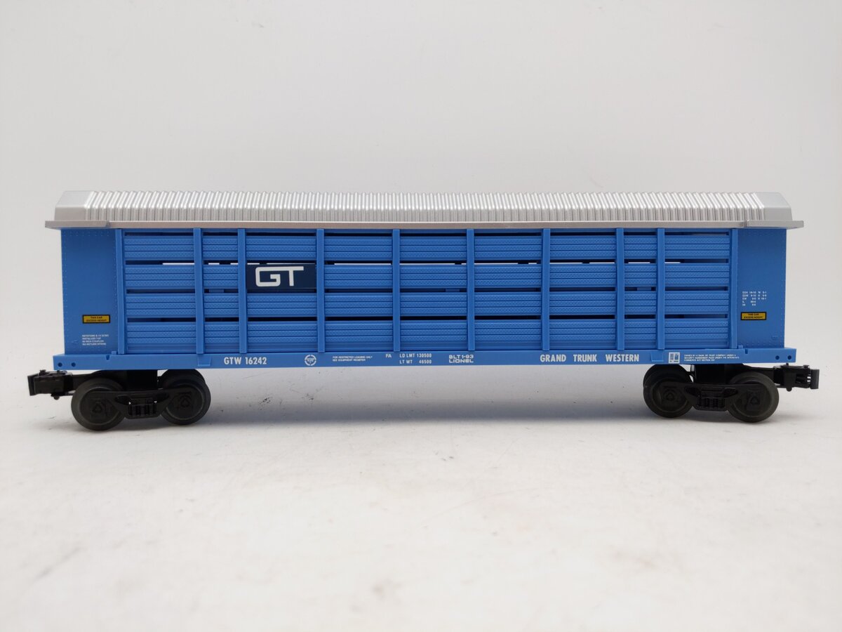 Lionel 6-16242 O Gauge Grand Trunk Western Auto Carrier #16242 EX/Box