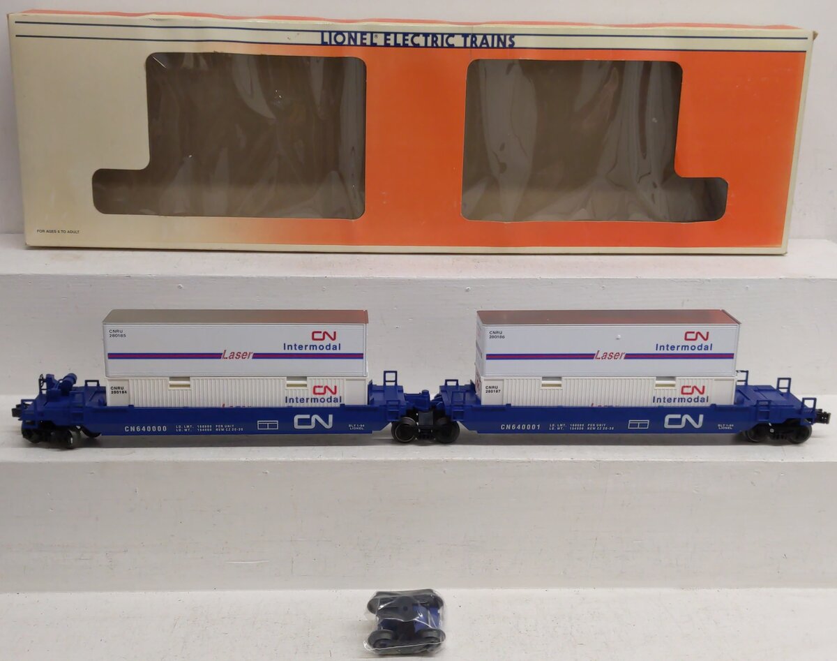 Lionel 6-16912 O Gauge Canadian National Maxi-Stack Intermodal Cars EX/Box
